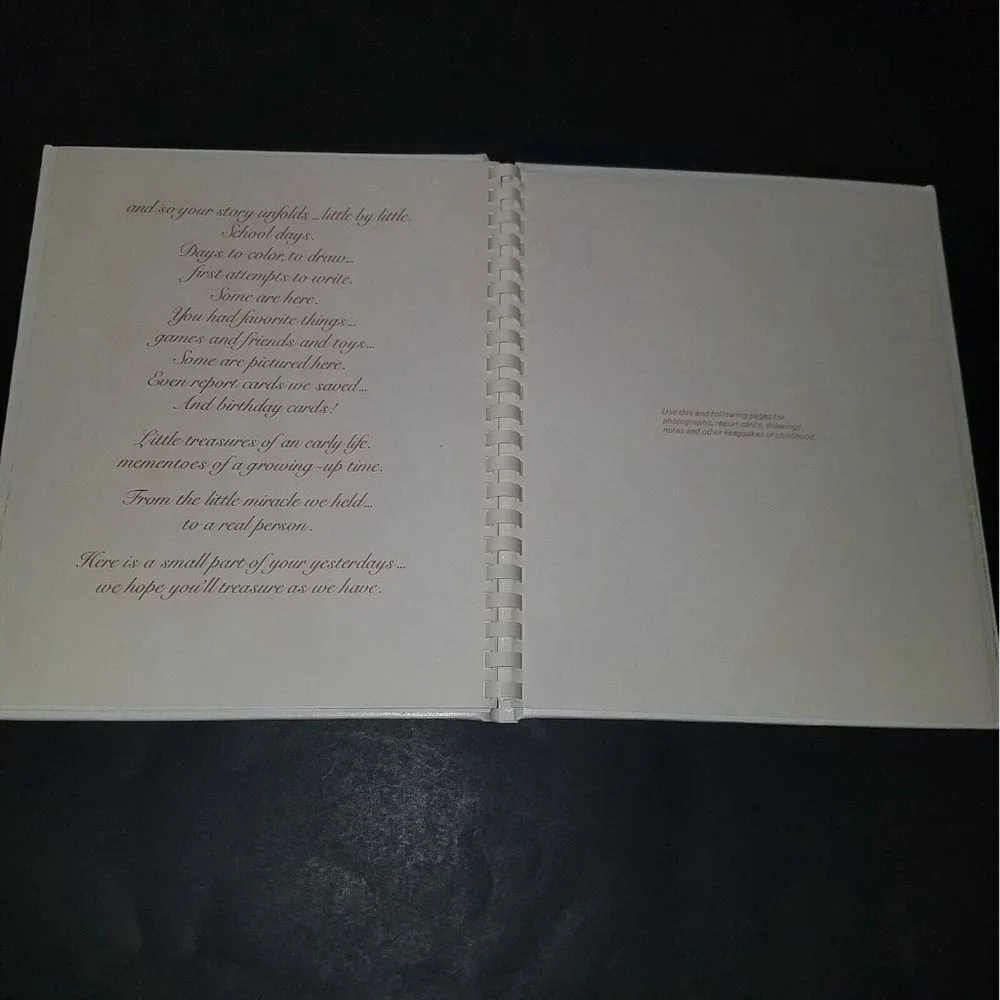 VTG Baby Book Album And You Were Born American Greetings White NEVER USED